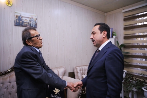 بەنوێنەرایەتى سەرۆکى حکومەتى هەرێم، پارێزگاری هەولێر، سەردانی هونەرمەند (محەمەد ئەحمەد ئەربیلی) کرد