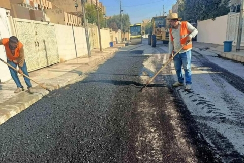 چاککردنەوەی چاڵ و شکستی چەند شەقامێک لەگەڕەکی (کوێستان)