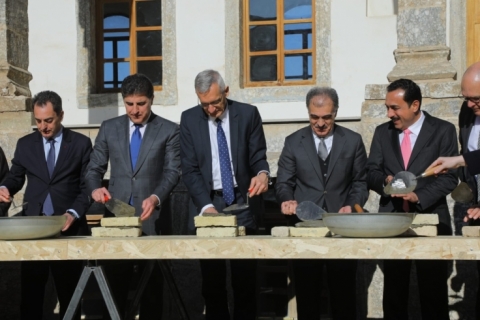 The foundation stone of the German-French Joint Cultural Institute was laid in the presence of the Kurdistan Region President