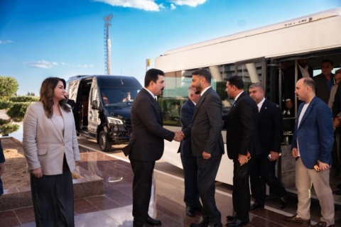 هه‌ولێر.. پێشوازیی له‌ پارێزگاری نەجەف و شاندێكی یاوه‌ری كرا