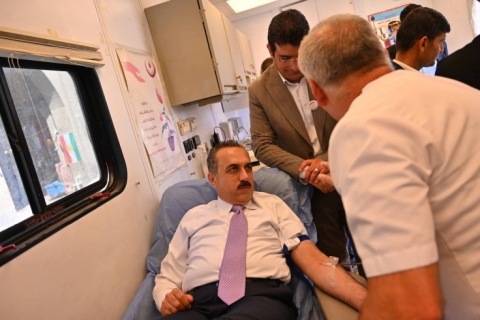 هەولێر ...  لە پارکی شار، ڕۆژی جیهانیی خوێنبەخشین بەرز ڕاگیرا