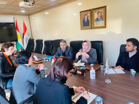 شاندێکی رێکخراوی IOM  سەردانی EJCC پارێزگای هه‌ولێریان کرد