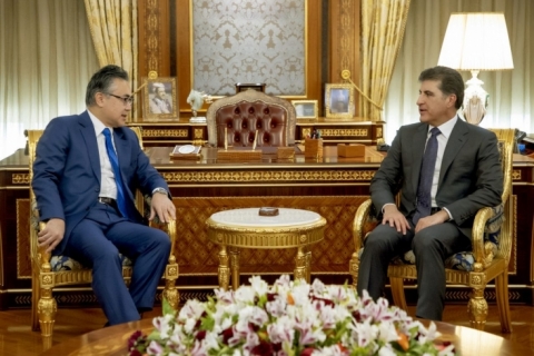 نێچيرڤان بارزانى، پێشوازى له‌ باڵيۆزى ژاپۆن كرد