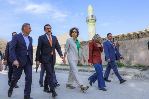 پارێزگاری هەولێر، لەسەر قەڵای هەولێر، پێشوازی لە به‌ڕێوه‌به‌رى گشتيى ‏ڕێكخراوى UNESCO کرد
