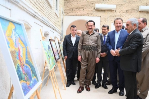 قەڵاتی هەولێر: كردنه‌وه‌ی پیشانگای تایبەتی شێوەکاری دارا محەمەد عەلی 
