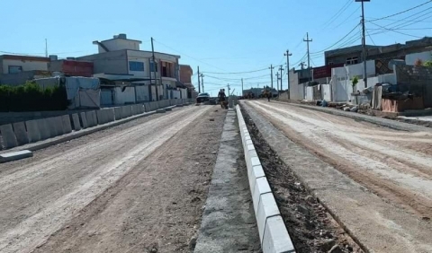 لە ناحییەی ڕزگاری.. بە گوژمەی (414 ملیۆن دینار) دەستکرا دروستکردنی شەقامێكی 30 مەتری  