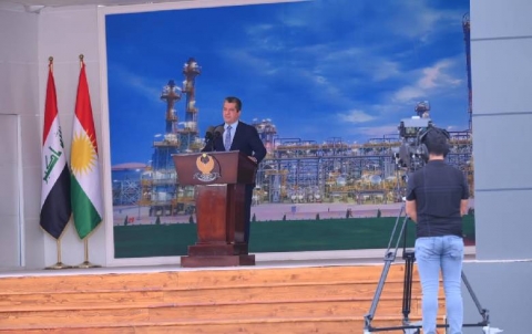 In the presence of the president of the region's government, the ceremony of operating the Lanaz refinery was held