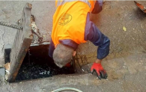  Cleaning up waste, garbage, sewage and manholes In the center of the city and some places of Benaslawa