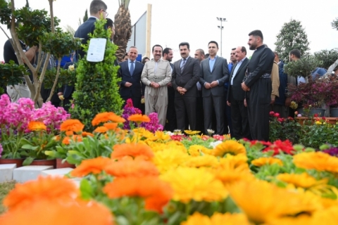 لە بەردەم پارکى شانەدەر.. سێیەمین پیشانگای گوڵ و باخچە کرایەوە