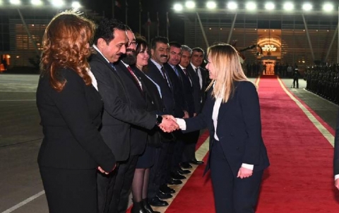 The Italian Prime Minister has left the Kurdistan Region and returned to her country