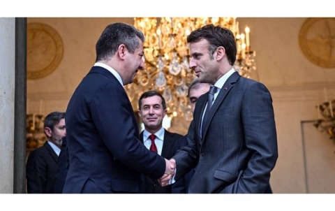 The Prime Minister of the Kurdistan Region met with the President of France