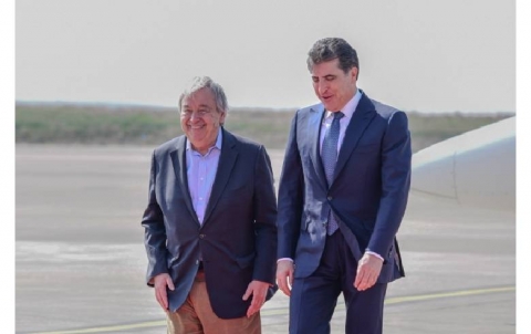 UN chief arrives in Erbil