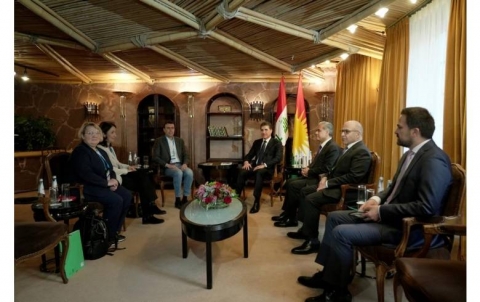 President Nechirvan Barzani meets with a delegation from the German Parliament