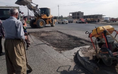 Repair and renovation of a U-Turn in the (Erbil - Koya) street