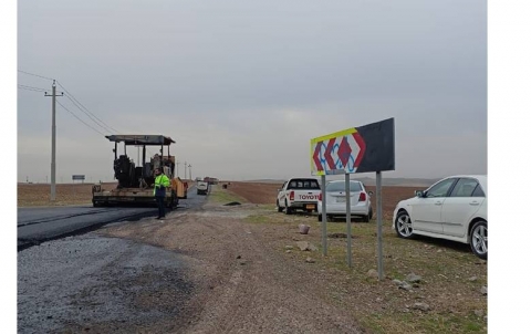 Start of paving project of Shakholan main road 