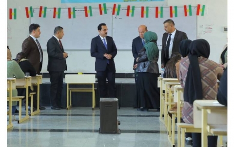 Erbil Governor visited the preliminary examination centers for twelfth grade students for the academic year (2022_2023)