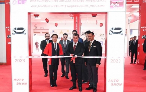 Masrour Barzani inaugurates the International Auto Show in Erbil
