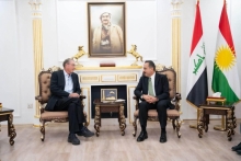 محافظ أربيل يستقبل الرئيس الفخري للاتحاد الديمقراطي الدولي