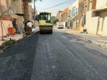قیرتاوکردن و چاککردنەوەی بەشێك لە شەقام و کۆڵانەکان