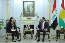 The Governor of Erbil receives the head of the Kurdistan Region office of the International Organization for Migration