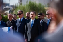 مەراسیمی رۆژی شەهیدانی کلدانی و  پەنجاو حەفتەمین ساڵیادی کوشتاری گوندی سوریای کلدانی لە بەردەم کەنیسەی ماریوسف