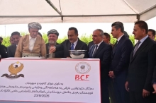 گوندی حاجی کالۆ... ڕێورەسمی دانانی بەردی بناغەی قوتابخانەیەکی ئامادەیی 