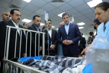 أربيل.. رئيس إقليم كوردستان يتفقد جرحى فاجعة حريق الحمدانية